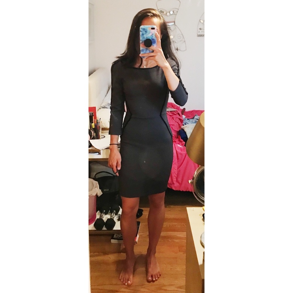 Armani Exchange grey bodycon dress